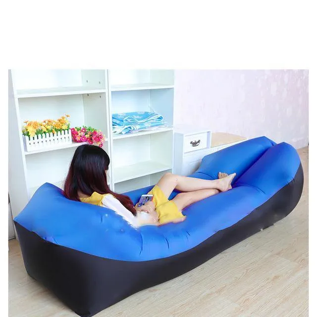 Schlafsack camping ausrüstung faule tasche aufblasbare luft sofa strand luft bett stuhl hamac gonflable liege sofa hinchable laybag