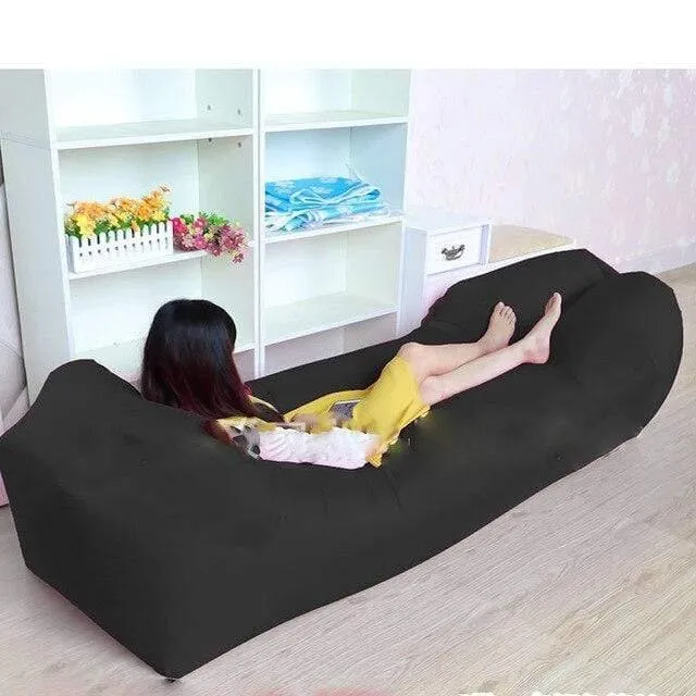 Schlafsack camping ausrüstung faule tasche aufblasbare luft sofa strand luft bett stuhl hamac gonflable liege sofa hinchable laybag
