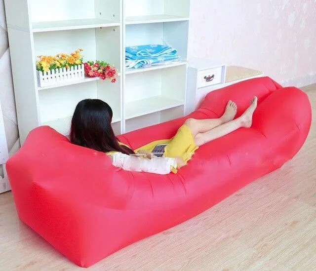 Schlafsack camping ausrüstung faule tasche aufblasbare luft sofa strand luft bett stuhl hamac gonflable liege sofa hinchable laybag