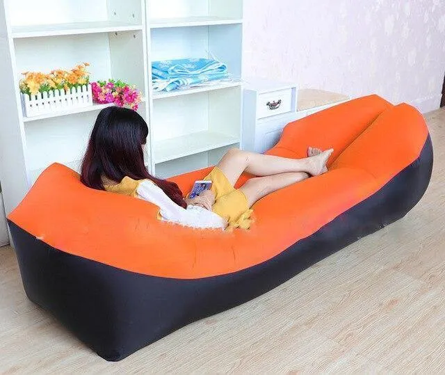 Schlafsack camping ausrüstung faule tasche aufblasbare luft sofa strand luft bett stuhl hamac gonflable liege sofa hinchable laybag