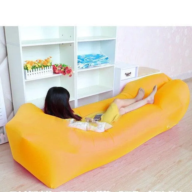 Schlafsack camping ausrüstung faule tasche aufblasbare luft sofa strand luft bett stuhl hamac gonflable liege sofa hinchable laybag