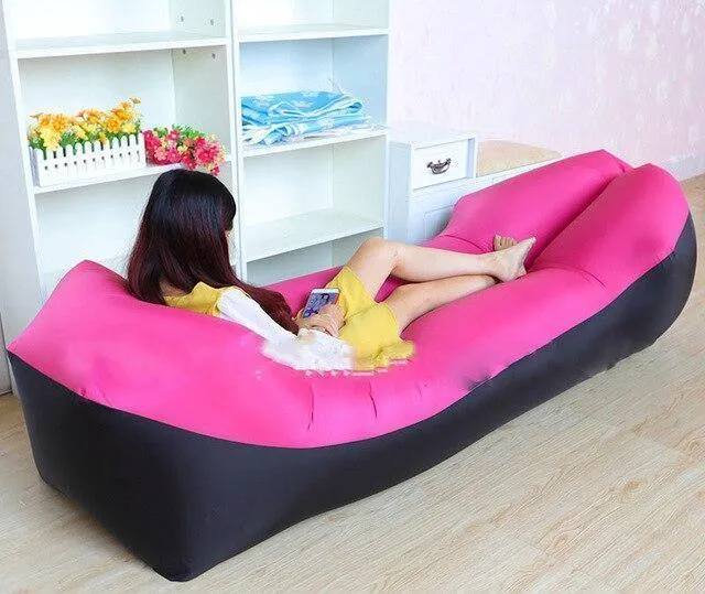 Schlafsack camping ausrüstung faule tasche aufblasbare luft sofa strand luft bett stuhl hamac gonflable liege sofa hinchable laybag