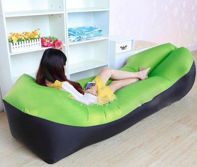 Schlafsack camping ausrüstung faule tasche aufblasbare luft sofa strand luft bett stuhl hamac gonflable liege sofa hinchable laybag