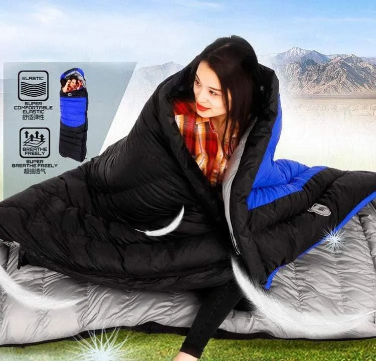 Ultraleichter Gänsedaunen-Schlafsack, Sofa-Aufblasbeutel, Wandern, Camping, Wandern, Campingausrüstung