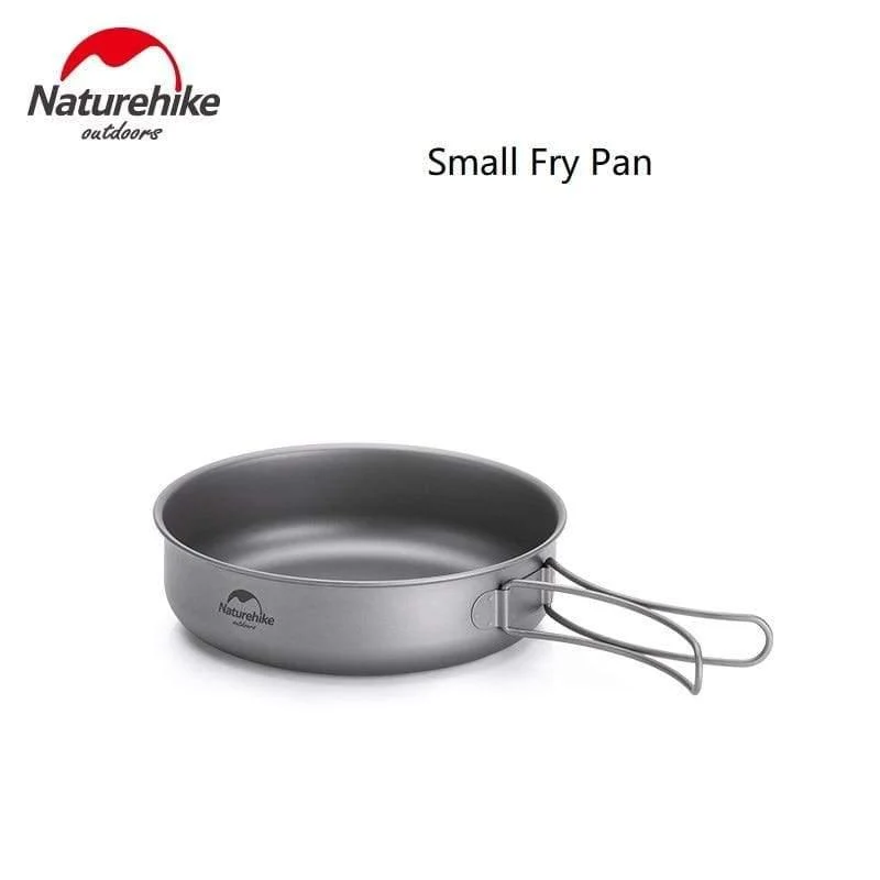 Outdoor Wandern Camping Picknick Geschirr Titanium Pot Bratpfanne Leichte Campingausrüstung 800ml 1250ml
