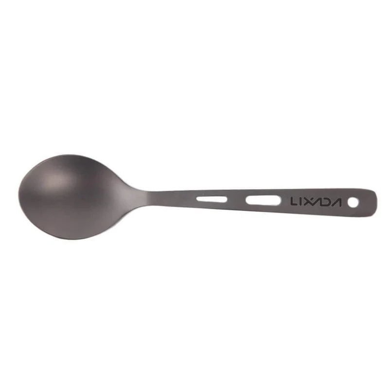 3-teiliges Besteckset Titan Outdoor Camping Wandern Picknick Löffel Messer Besteck Gabel für Camping Geschirr Ausrüstung