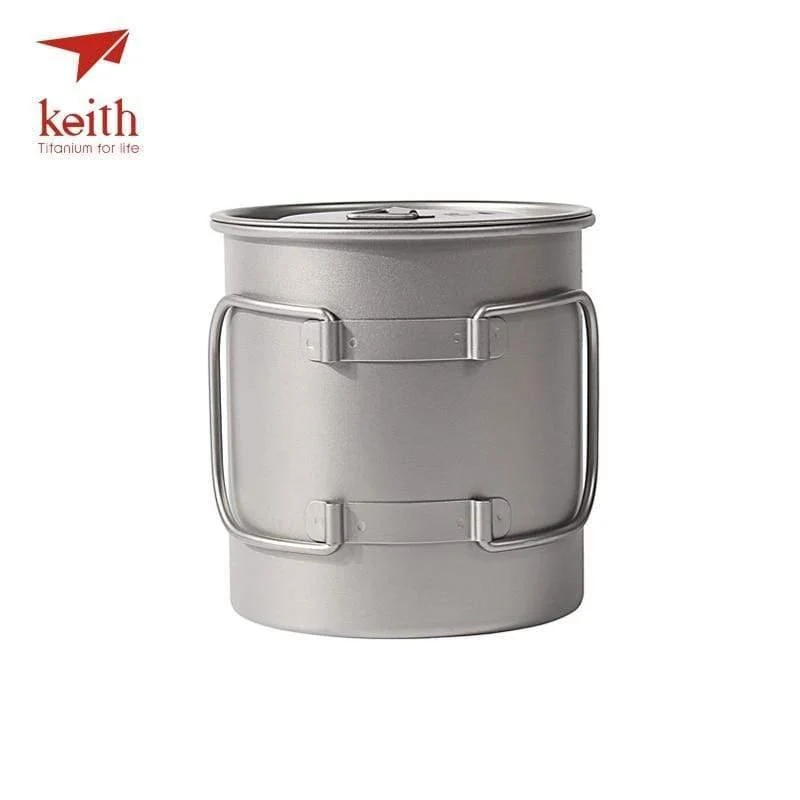 Outdoor Titan Wasserbecher Mit Klappgriffen Titandeckel Drink Camping Cups Ultraleichter Reisebecher 300ml-900ml