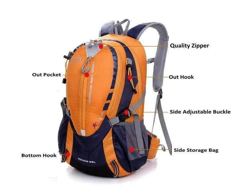 Sport Fahrradtasche 25L Wasserdichter Nylon-Fahrrad-Rucksack Rennrad-Rucksäcke Herrenrucksäcke Packsack Rucksack