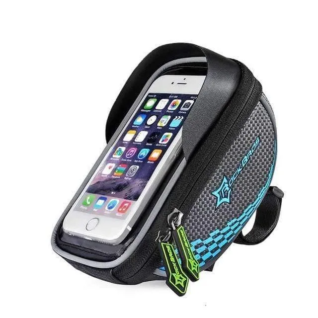 Fahrradrahmen Vorderrohrtasche Radfahren Reittasche Pannier Smartphone GPS Touchscreen Hülle Fahrradzubehör 4 Farben