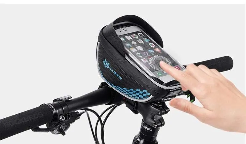 Fahrradrahmen Vorderrohrtasche Radfahren Reittasche Pannier Smartphone GPS Touchscreen Hülle Fahrradzubehör 4 Farben