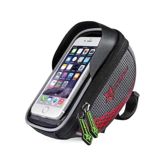 Fahrradrahmen Vorderrohrtasche Radfahren Reittasche Pannier Smartphone GPS Touchscreen Hülle Fahrradzubehör 4 Farben