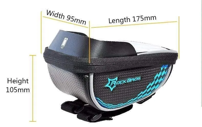 Fahrradrahmen Vorderrohrtasche Radfahren Reittasche Pannier Smartphone GPS Touchscreen Hülle Fahrradzubehör 4 Farben