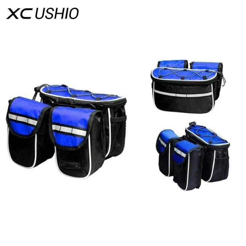 Mountainbike Fahrradrahmen Rohrtasche Fahrradzubehör 4 in 1 Fahrradtasche Taschen Sport Fahrradtaschen Taschen Telefonbehälter