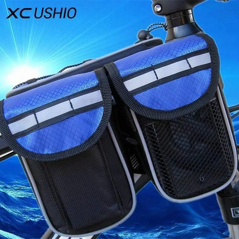 Mountainbike Fahrradrahmen Rohrtasche Fahrradzubehör 4 in 1 Fahrradtasche Taschen Sport Fahrradtaschen Taschen Telefonbehälter