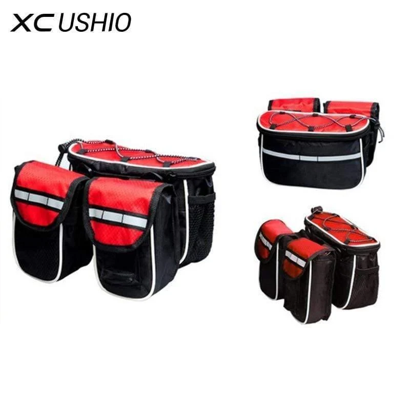 Mountainbike Fahrradrahmen Rohrtasche Fahrradzubehör 4 in 1 Fahrradtasche Taschen Sport Fahrradtaschen Taschen Telefonbehälter