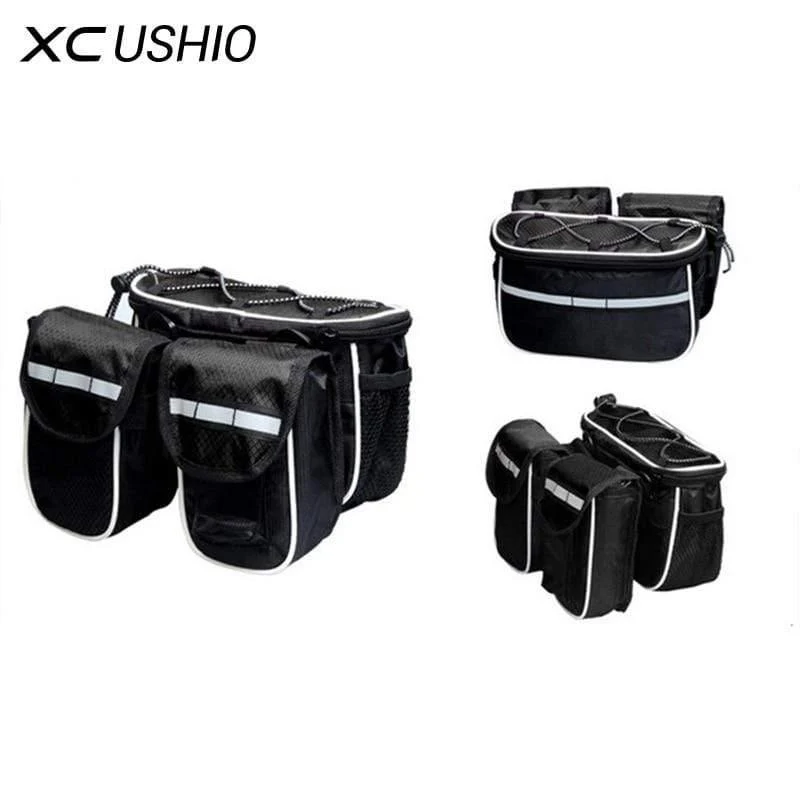 Mountainbike Fahrradrahmen Rohrtasche Fahrradzubehör 4 in 1 Fahrradtasche Taschen Sport Fahrradtaschen Taschen Telefonbehälter