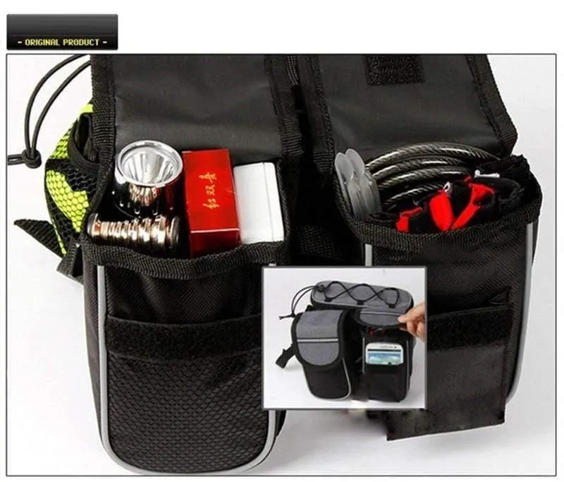 Mountainbike Fahrradrahmen Rohrtasche Fahrradzubehör 4 in 1 Fahrradtasche Taschen Sport Fahrradtaschen Taschen Telefonbehälter