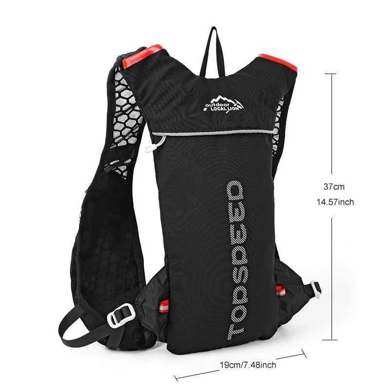 5L wasserdichter Trinkrucksack aus Nylon für Radsport, Damen und Herren, MTB-Fahrrad, Sportkletterrucksack, kein Wasserbeutel