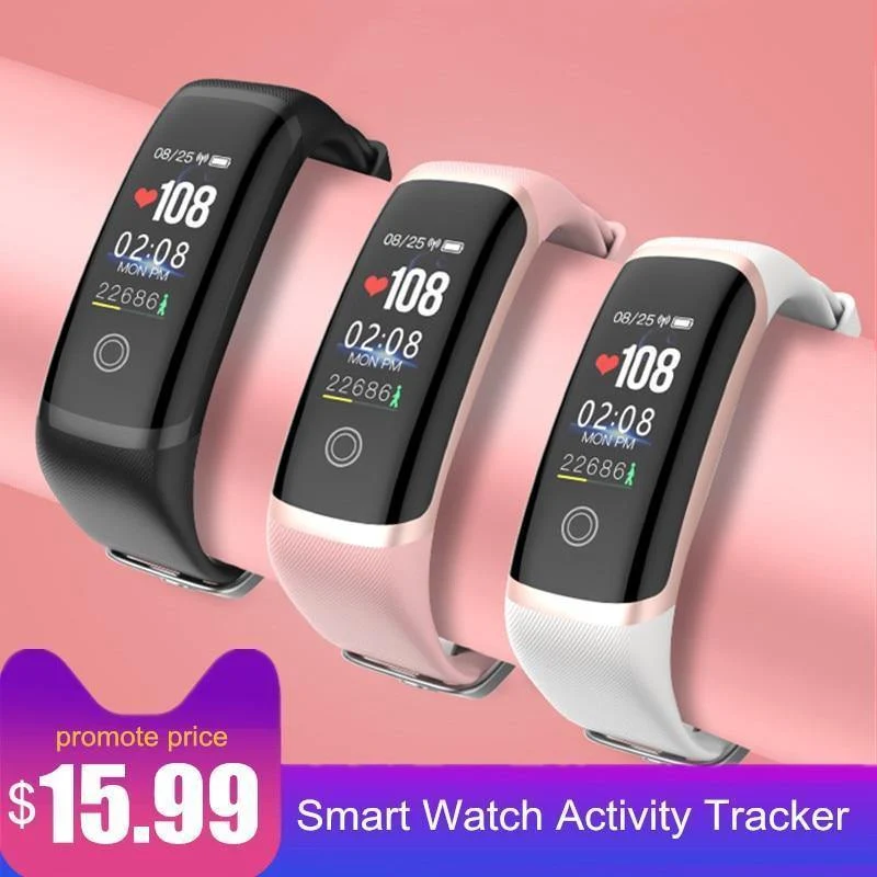Smart Watch Activity Tracker Herren Wasserdicht Smartwatch Damen Pulsmesser Fitness Tracker Smart Armband Band