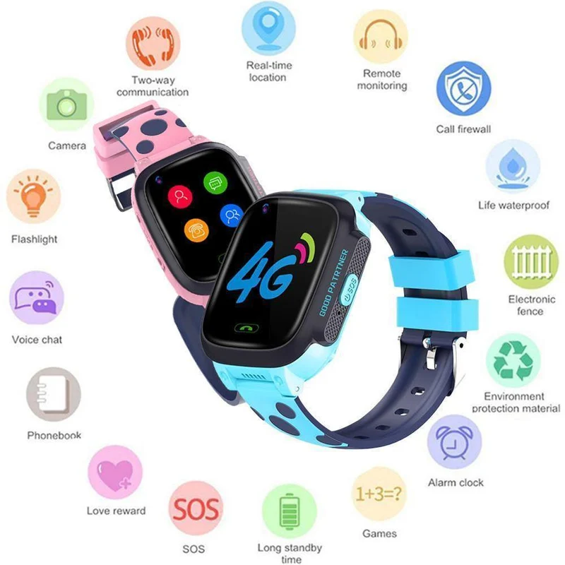 Smart Watch Phone GPS Kinder Smart Watch wasserdicht Wifi Antil-verlorene SIM Location Tracker Smartwatch HD-Videoanruf