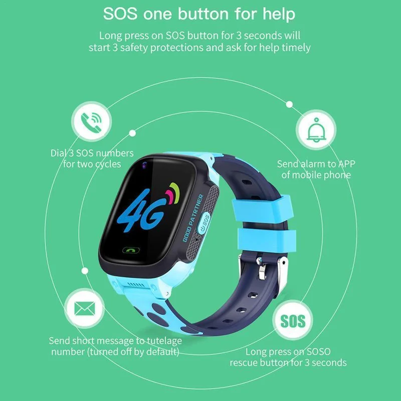 Smart Watch Phone GPS Kinder Smart Watch wasserdicht Wifi Antil-verlorene SIM Location Tracker Smartwatch HD-Videoanruf