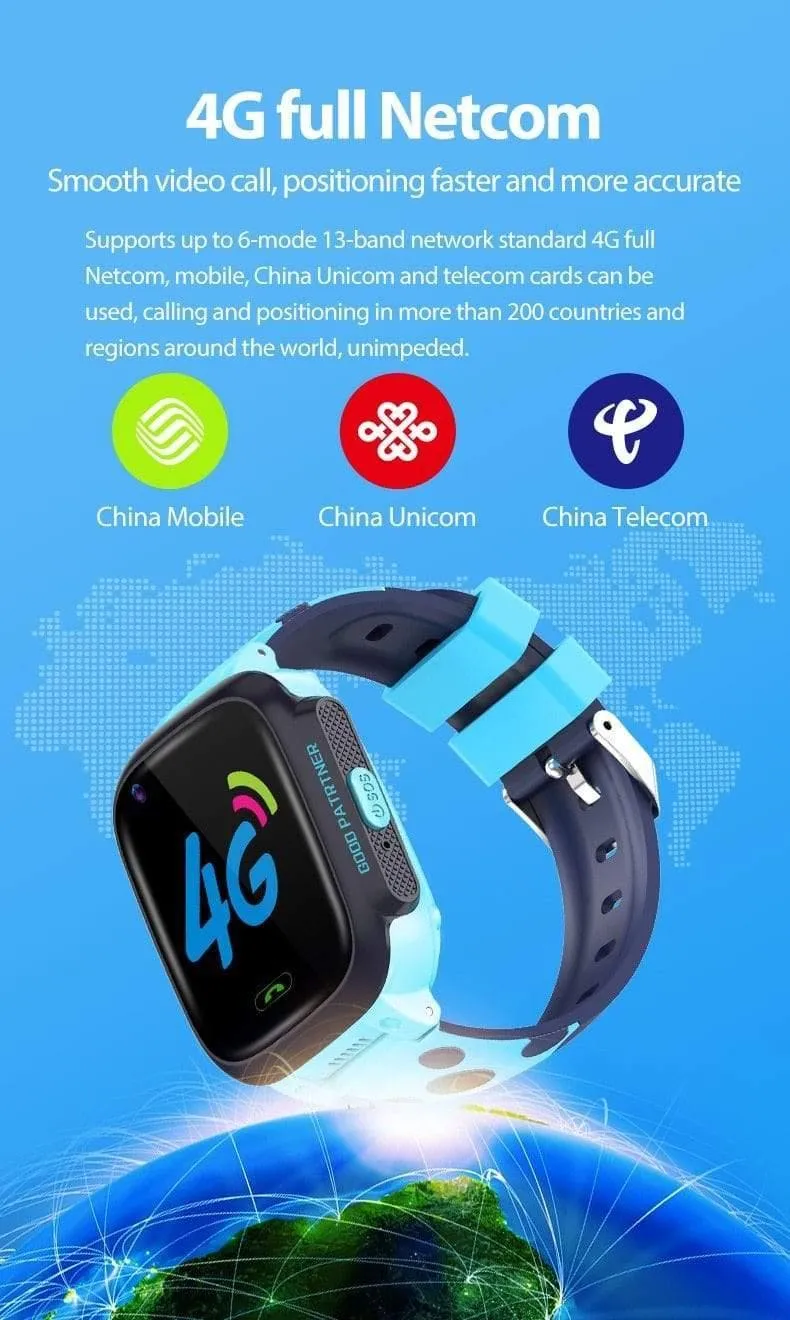 Smart Watch Phone GPS Kinder Smart Watch wasserdicht Wifi Antil-verlorene SIM Location Tracker Smartwatch HD-Videoanruf