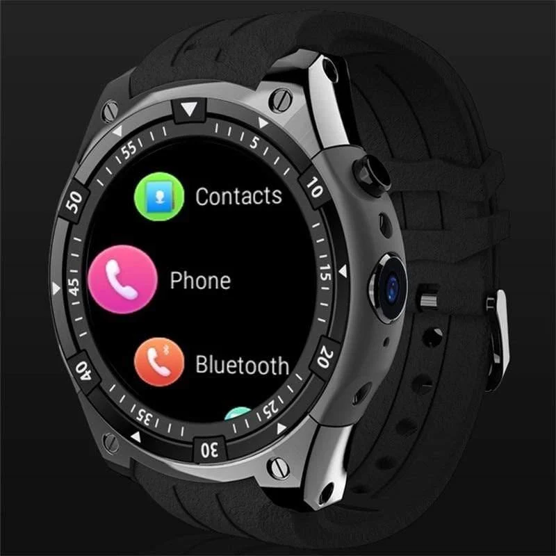 Smart Watch X100 Android 5.1MTK6580GPS Bluetooth WiFi SmartWatch Herzfrequenz-Fitness-Tracker für Samsung S3 KW88 GW11