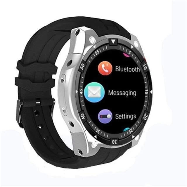 Smart Watch X100 Android 5.1MTK6580GPS Bluetooth WiFi SmartWatch Herzfrequenz-Fitness-Tracker für Samsung S3 KW88 GW11