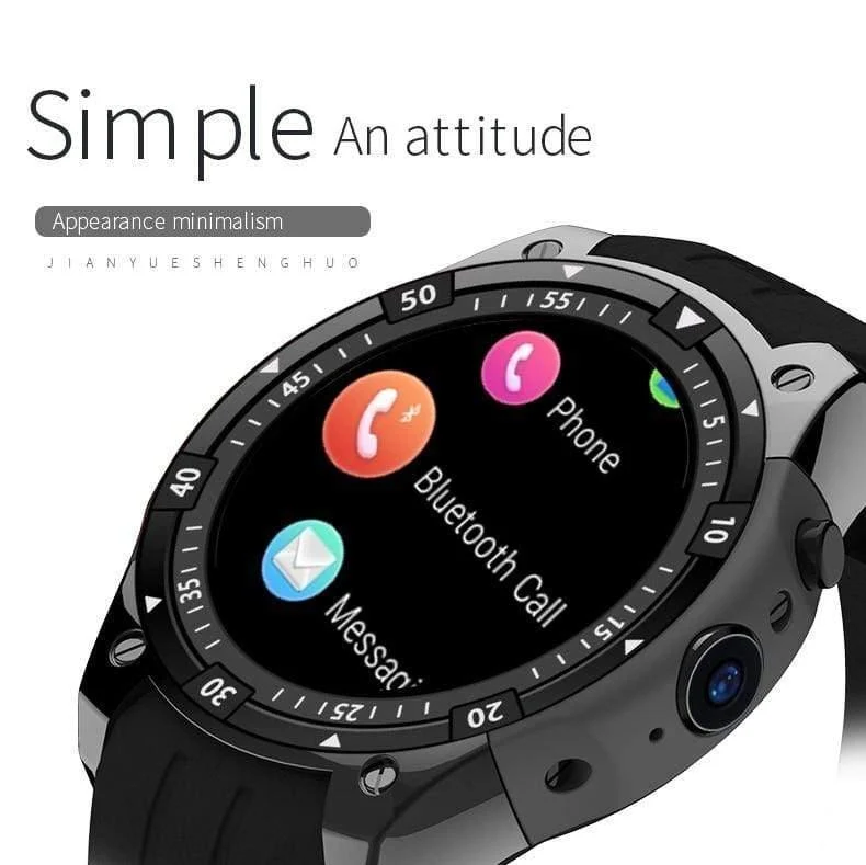 Smart Watch X100 Android 5.1MTK6580GPS Bluetooth WiFi SmartWatch Herzfrequenz-Fitness-Tracker für Samsung S3 KW88 GW11