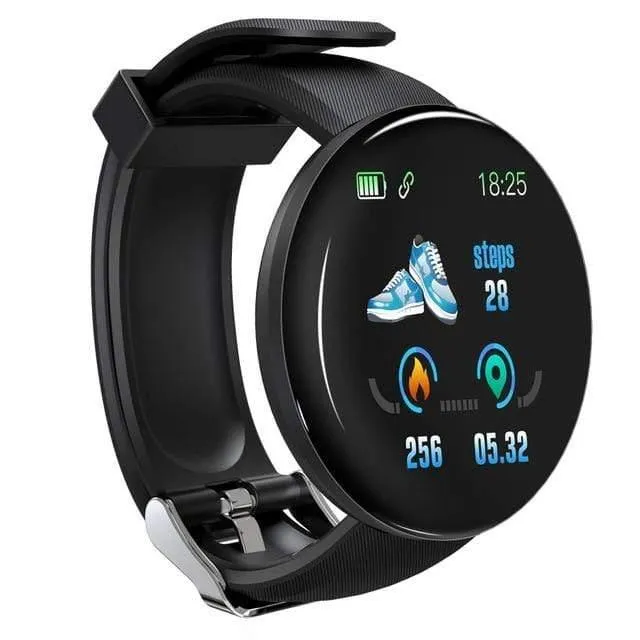 Bluetooth Smart Watch Männer Blutdruck Runde Smartwatch Frauen sehen wasserdichte Sport Tracker WhatsApp für Android Ios