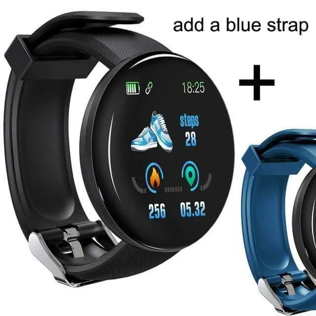Bluetooth Smart Watch Männer Blutdruck Runde Smartwatch Frauen sehen wasserdichte Sport Tracker WhatsApp für Android Ios