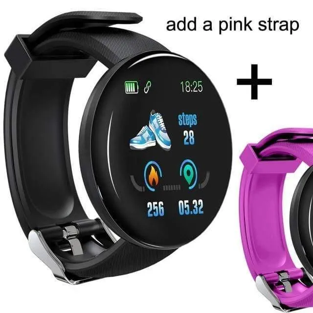 Bluetooth Smart Watch Männer Blutdruck Runde Smartwatch Frauen sehen wasserdichte Sport Tracker WhatsApp für Android Ios