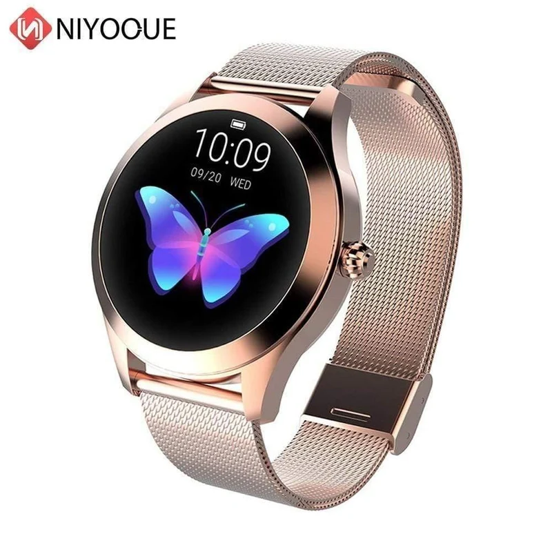 Smart Watch Damen KW10 Pulsmessung IP68 Wasserdicht Multisportarten Fitness Armband Smartwatch für Damen