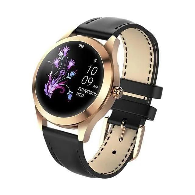 Smart Watch Damen KW10 Pulsmessung IP68 Wasserdicht Multisportarten Fitness Armband Smartwatch für Damen