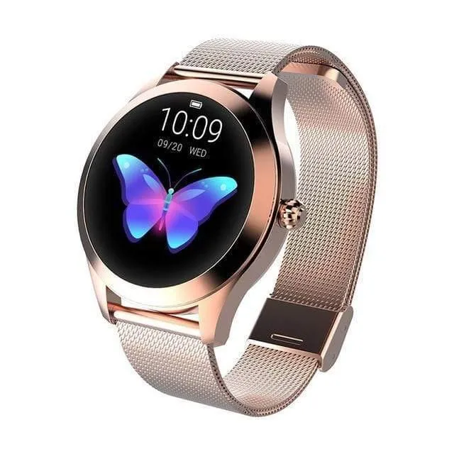 Smart Watch Damen KW10 Pulsmessung IP68 Wasserdicht Multisportarten Fitness Armband Smartwatch für Damen