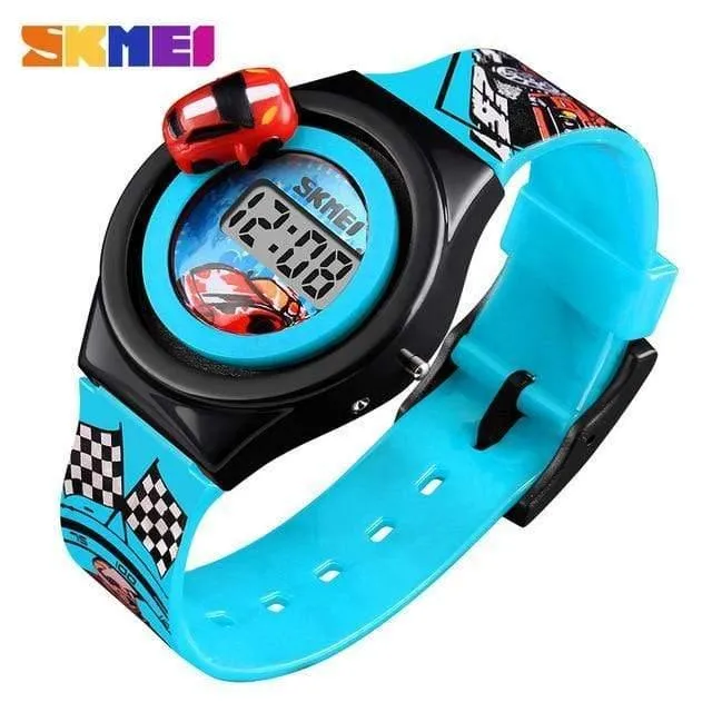 Cartoon Auto Kinder Uhr Mode Digitale Elektronische Kinder Uhr Kreative Cartoon Student Uhr Junge Kind