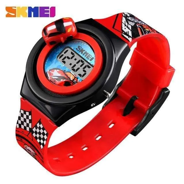 Cartoon Auto Kinder Uhr Mode Digitale Elektronische Kinder Uhr Kreative Cartoon Student Uhr Junge Kind