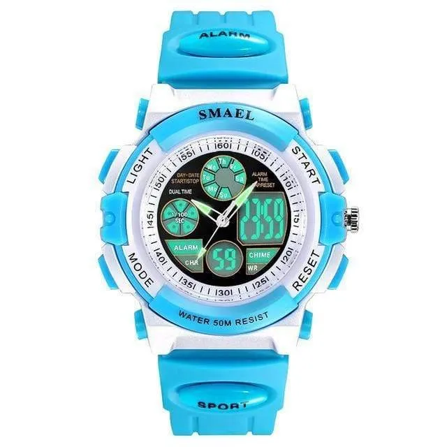 Marke Kinderuhren Für Mädchen Digital Lcd 50m Wasserdichte Armbanduhren Led Student Geschenk