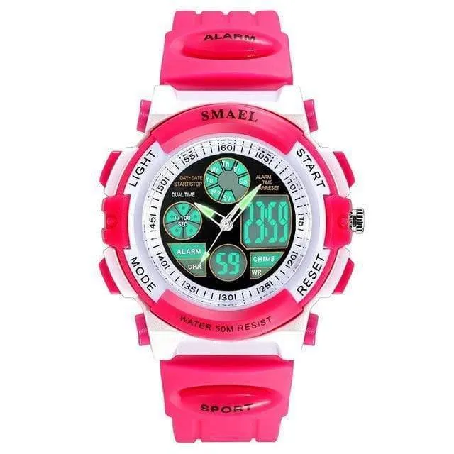 Marke Kinderuhren Für Mädchen Digital Lcd 50m Wasserdichte Armbanduhren Led Student Geschenk