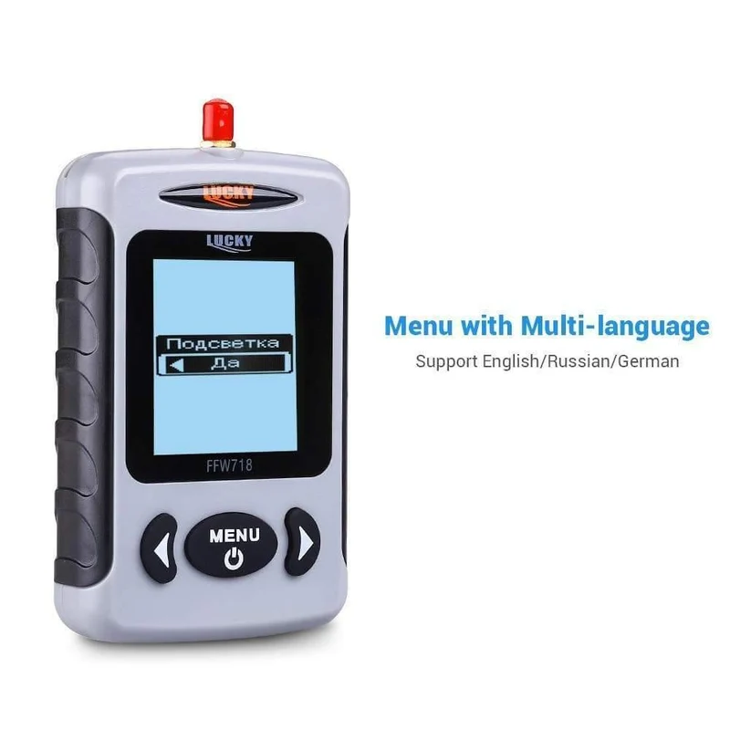 Drahtloser tragbarer Fischfinder 40M / 120FT Echolot-Alarm Ocean River Lake
