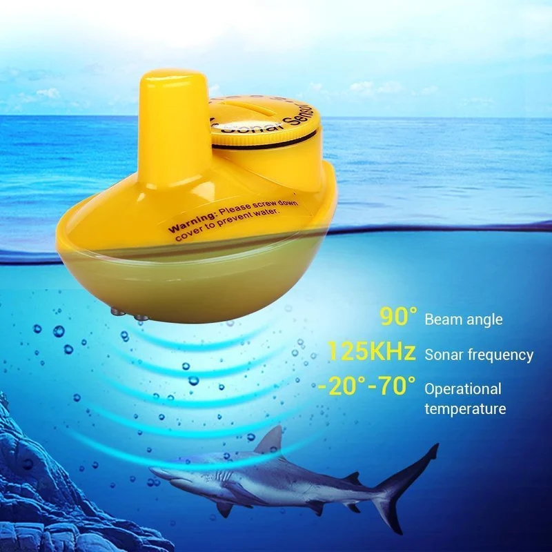 Drahtloser tragbarer Fischfinder 40M / 120FT Echolot-Alarm Ocean River Lake