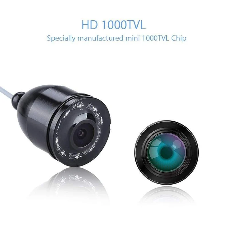 Original 15M 1000TVL Fischfinder Unterwasser-Eisfischen-Kamera 4.3-Zoll-LCD-Monitor 8-teiliges LED-Nachtsichtkamera zum Angeln