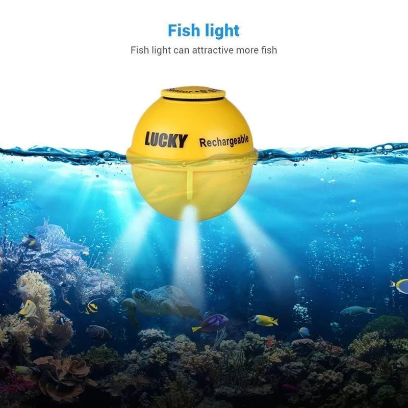 45M/147Feet Sonar Tiefe Wasserdichter Fischfinder Drahtloser tragbarer Fischfinder Farbdisplay Attraktive Lampe