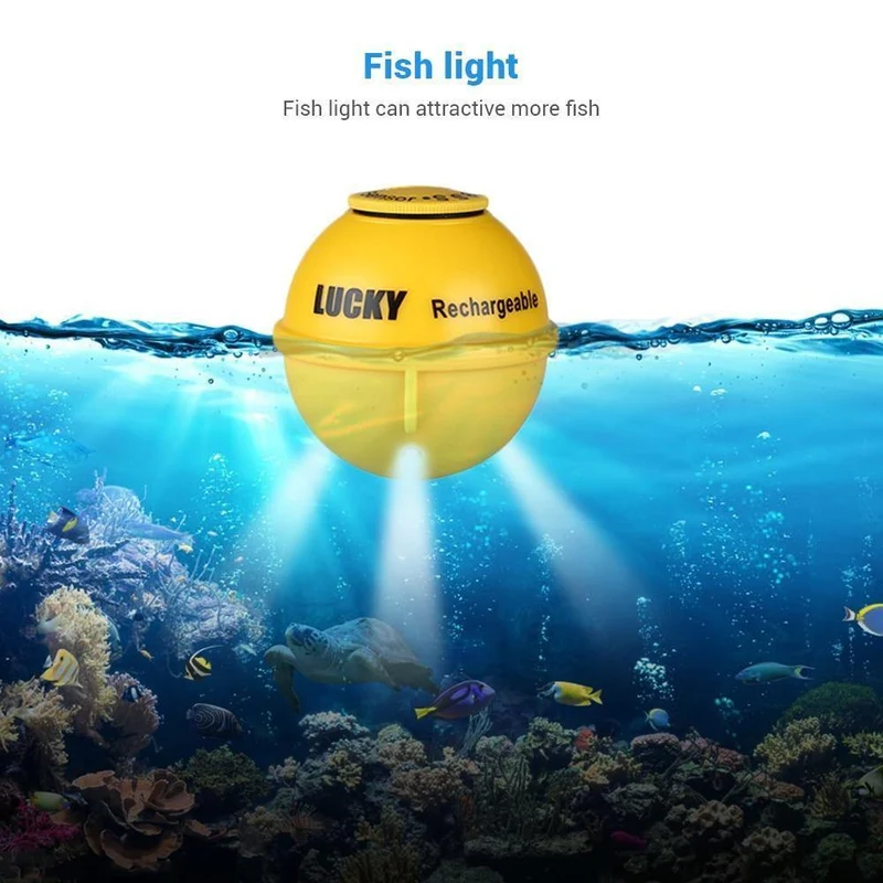 45M/147Feet Sonar Tiefe Wasserdichter Fischfinder Drahtloser tragbarer Fischfinder Farbdisplay Attraktive Lampe