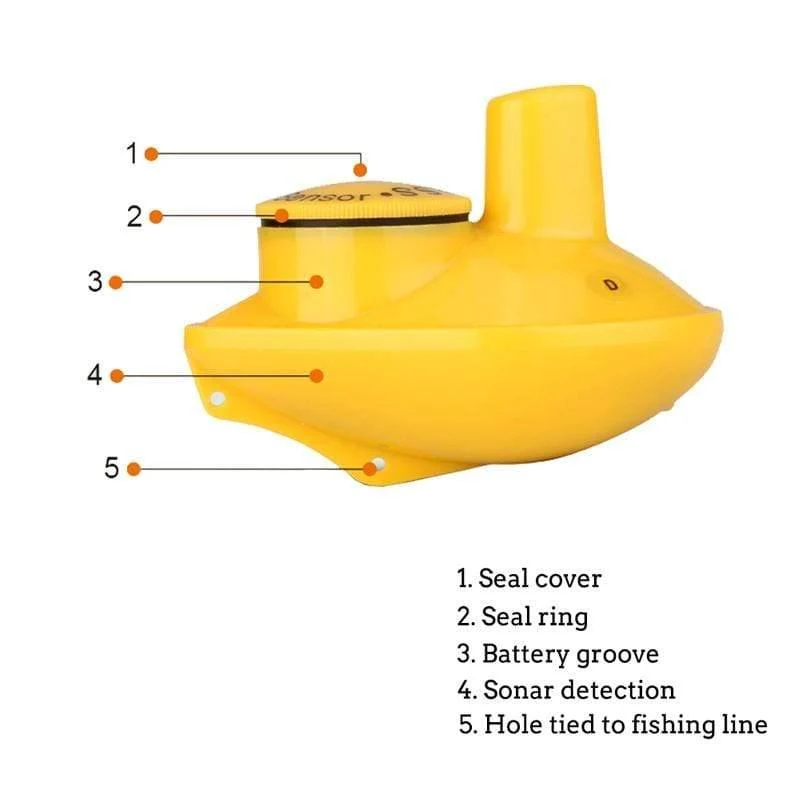Kabelloser FishFinder Sonar-Fischköder 120M Operate Fish Icon Display mit Echolot-Alarm RL49-0065 Fish Finder
