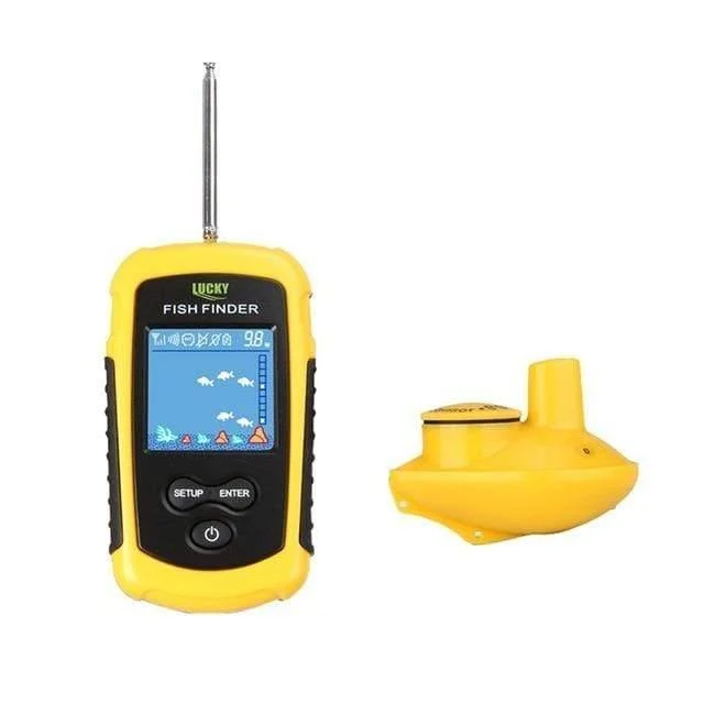 Kabelloser FishFinder Sonar-Fischköder 120M Operate Fish Icon Display mit Echolot-Alarm RL49-0065 Fish Finder