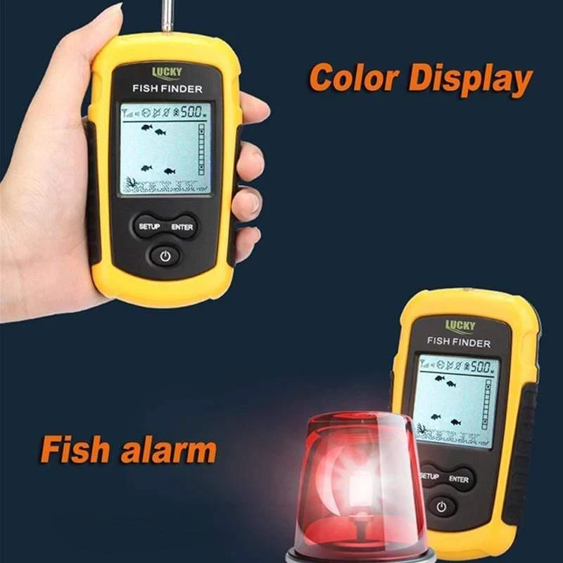 Kabelloser FishFinder Sonar-Fischköder 120M Operate Fish Icon Display mit Echolot-Alarm RL49-0065 Fish Finder