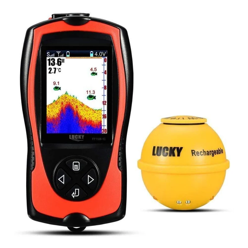 FF1108-1CWLA Drahtloser Sonar-Fischfinder-Wandler EIS/Ozean/Boot-Fischfinder-Alarm Fischfinder-Sonarsensor Fisch