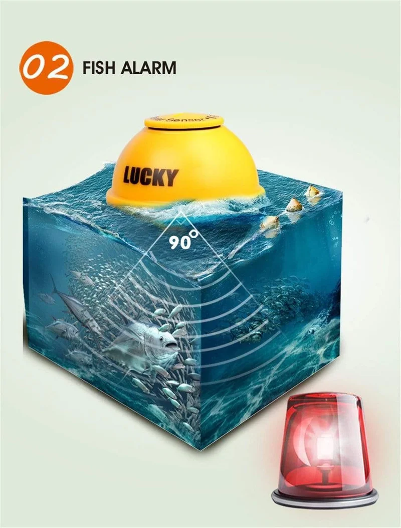 FF1108-1CWLA Drahtloser Sonar-Fischfinder-Wandler EIS/Ozean/Boot-Fischfinder-Alarm Fischfinder-Sonarsensor Fisch