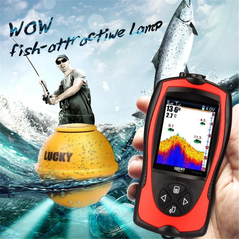 FF1108-1CWLA Drahtloser Sonar-Fischfinder-Wandler EIS/Ozean/Boot-Fischfinder-Alarm Fischfinder-Sonarsensor Fisch